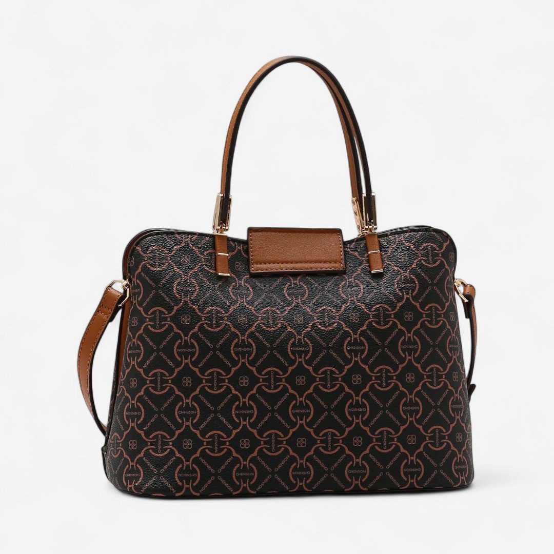 Bolsa Feminina Chenson Classic Cristal Estruturada Casual Café Café 2