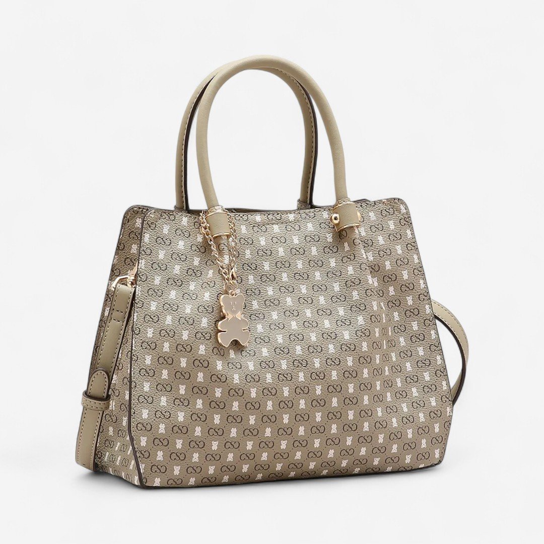 Bolsa Feminina Chenson Monograma Baby Urso Natural