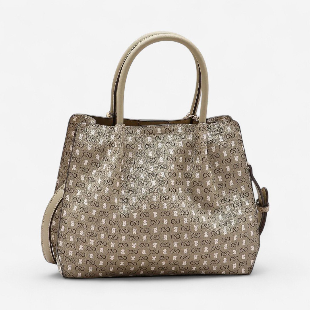 Bolsa Feminina Chenson Monograma Baby Urso Natural Natural 2