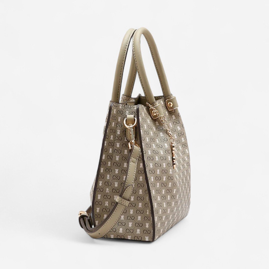 Bolsa Feminina Chenson Monograma Baby Urso Natural Natural 3