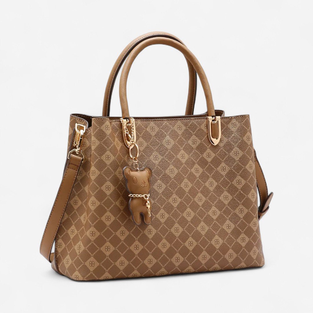 Bolsa Feminina Chenson Monograma Elemento Gráfico Natural