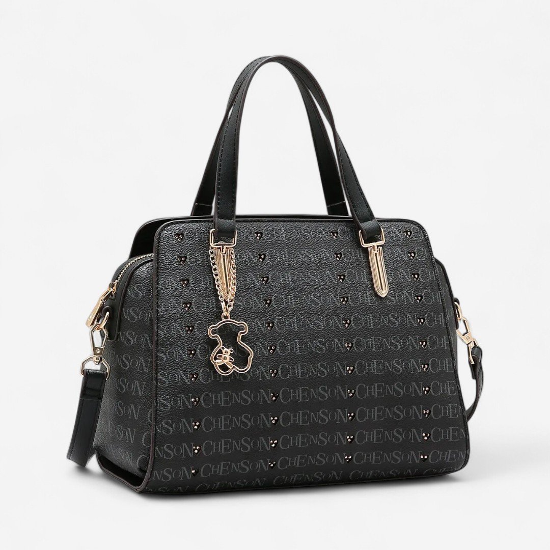 Bolsa Feminina Chenson Cristal Monograma Preto