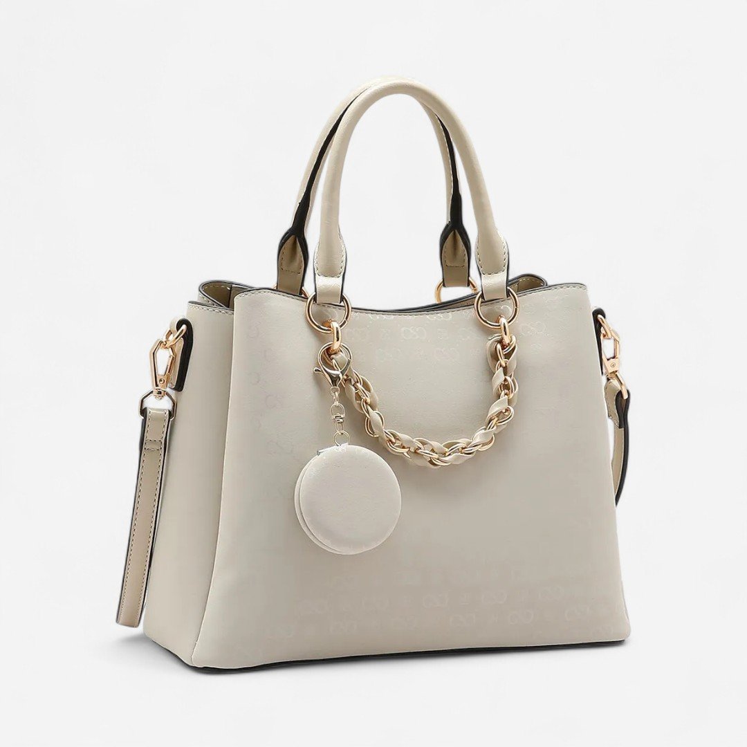 Bolsa Feminina Chenson Relevo Monograma Mão Nude