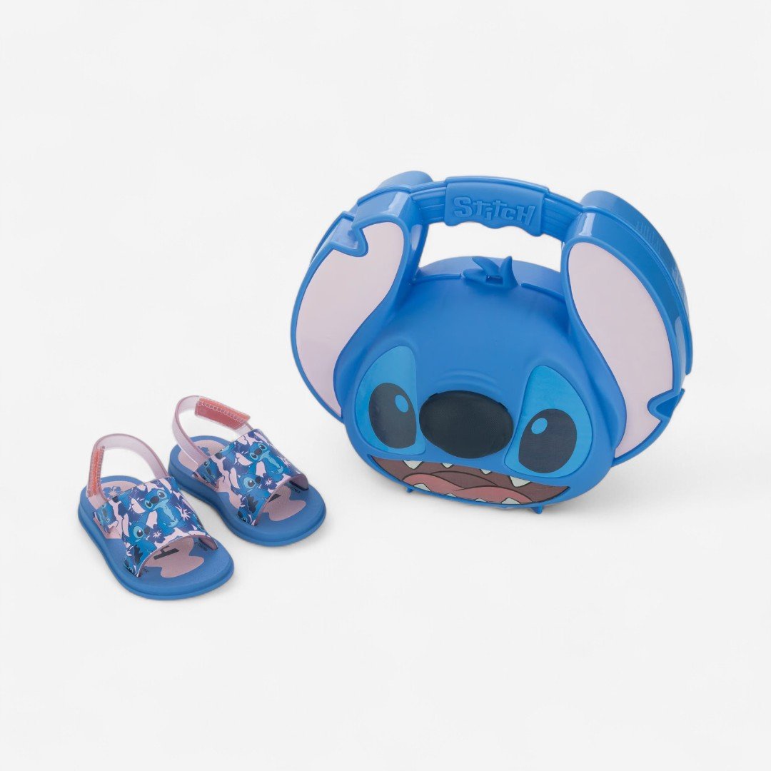 Sandália Infantil Stitch Hora Do Lanche Grendene Kids Azul