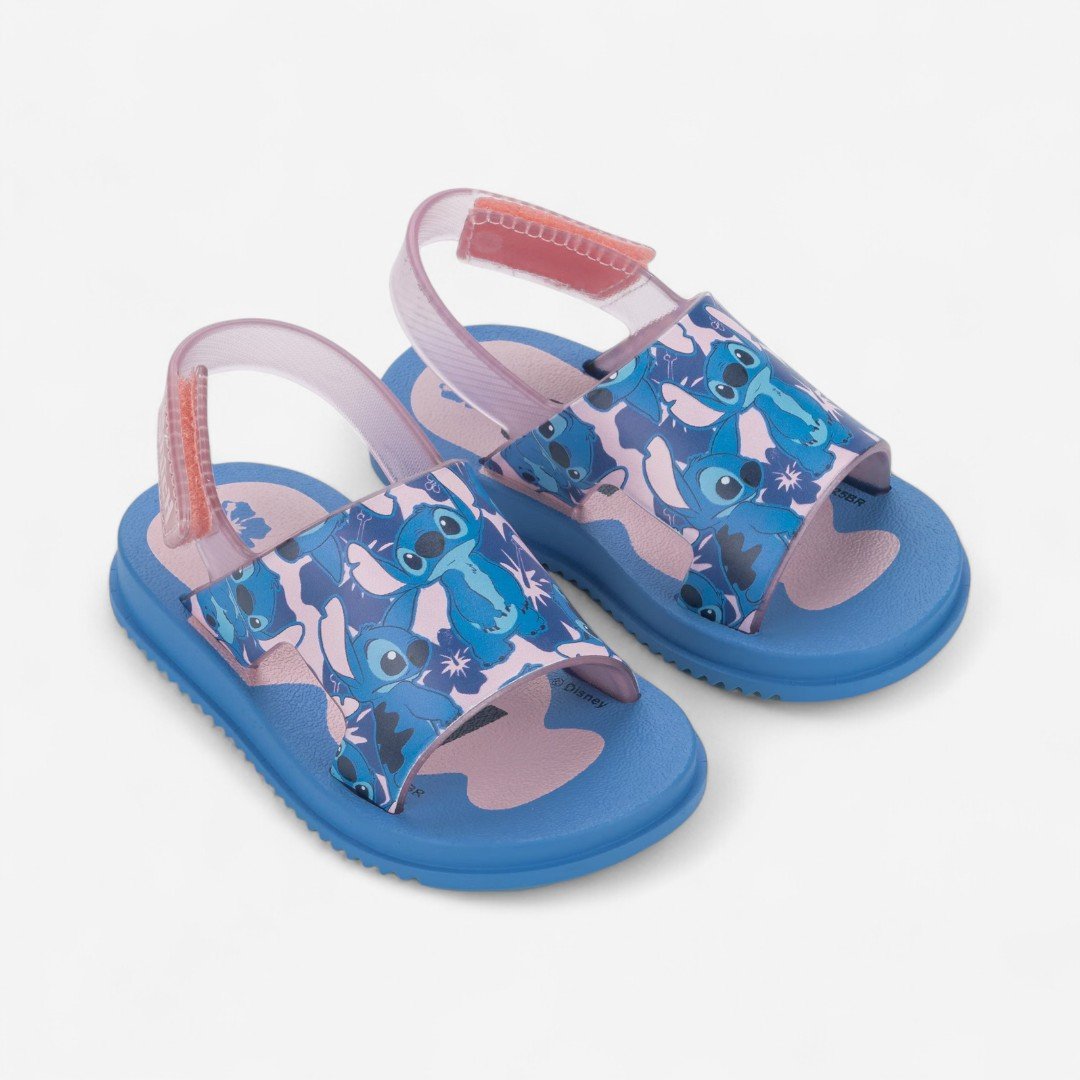 Sandália Infantil Stitch Hora Do Lanche Grendene Kids Azul Azul/Rosa 2