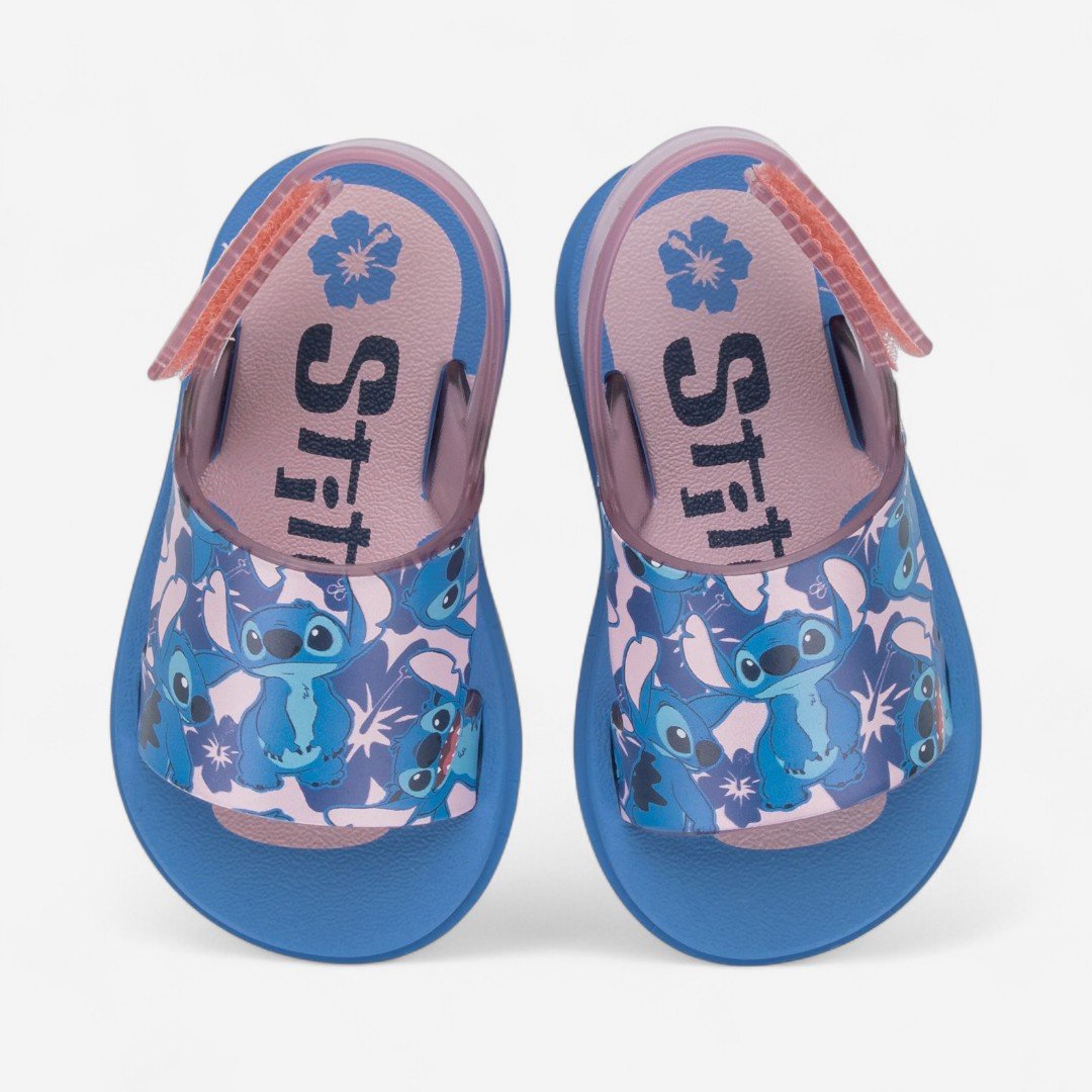 Sandália Infantil Stitch Hora Do Lanche Grendene Kids Azul Azul/Rosa 5