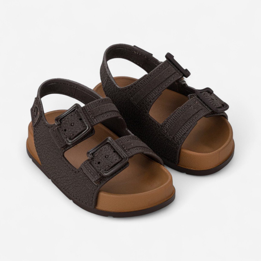 Sandália De Bebê Milão Ii Cartago Marrom Bege/Marrom 2