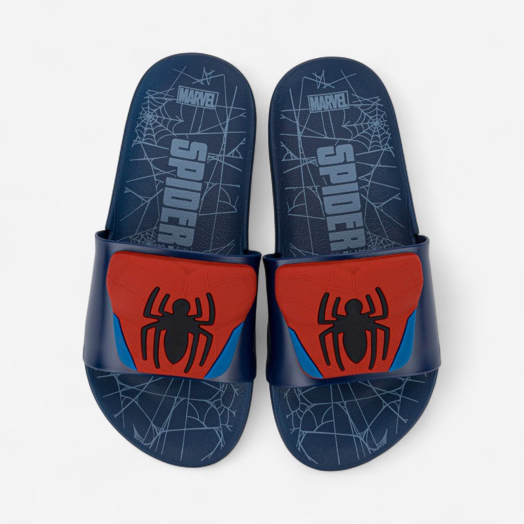 Chinelo Slide Infantil Homem Aranha View III Grendene Kids Azul Azul Escuro/Vermelho 4