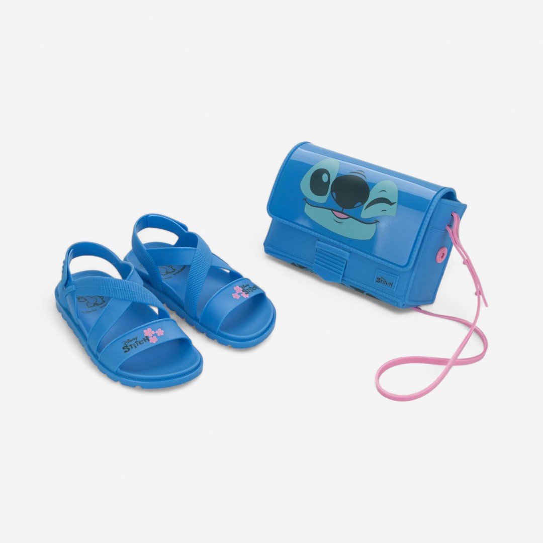 Sandália Infantil Disney Fun Bag Stitch Azul