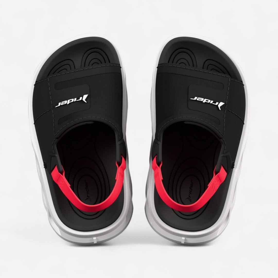 Papete Rider R Power Slide Baby Preto Preto/Branco/Vermelho 3