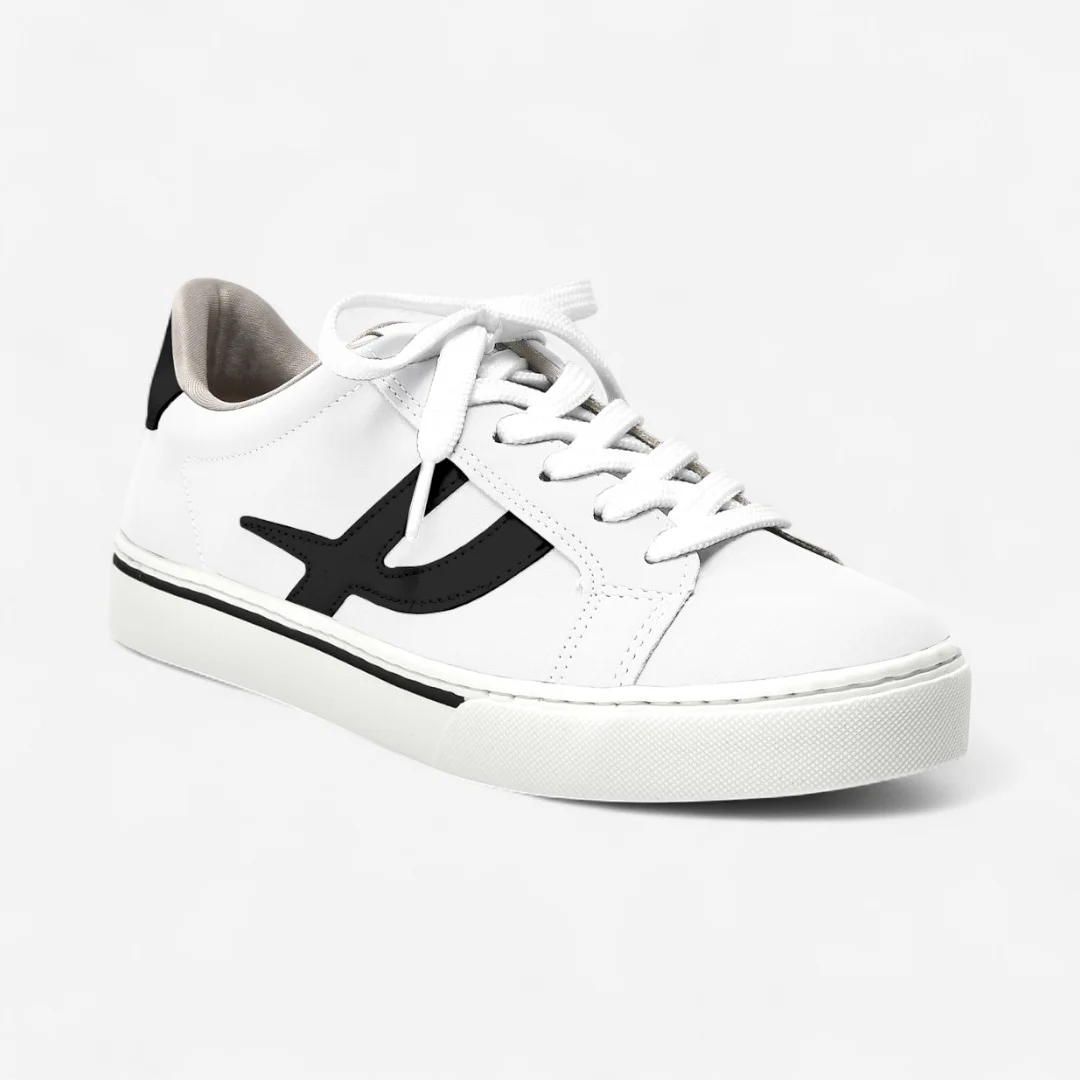 Tênis Via Marte Casual Feminino Branco Branco/Preto 2