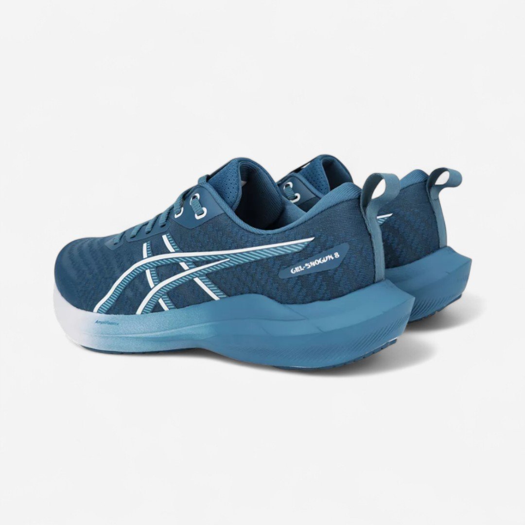 Tênis De Corrida Asics Gel-Shogun 8 Masculino Azul Marinho/Branco 7