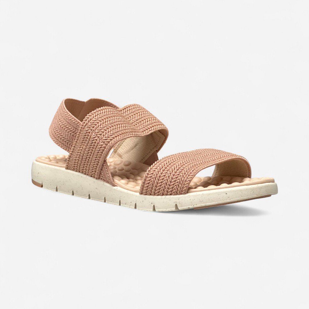 Sandália Rasteira Modare Conforto Elástico Nude Nude 2