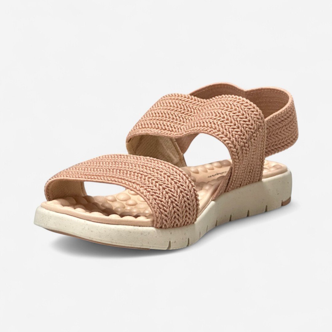 Sandália Rasteira Modare Conforto Elástico Nude Nude 3