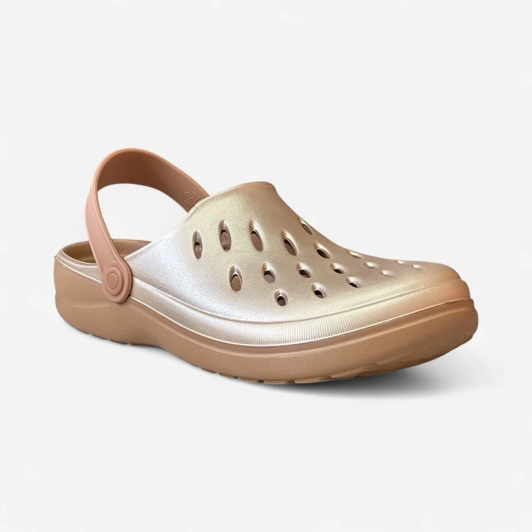 Sandália Babuche Boa Onda Easy Metalizada Dourada Dourado 2