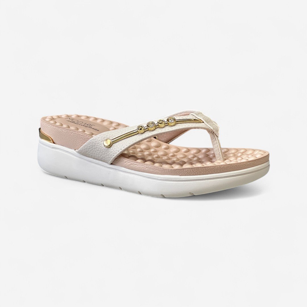 Tamanco Anabela Modare Linha Conforto Off White Branco Off 2