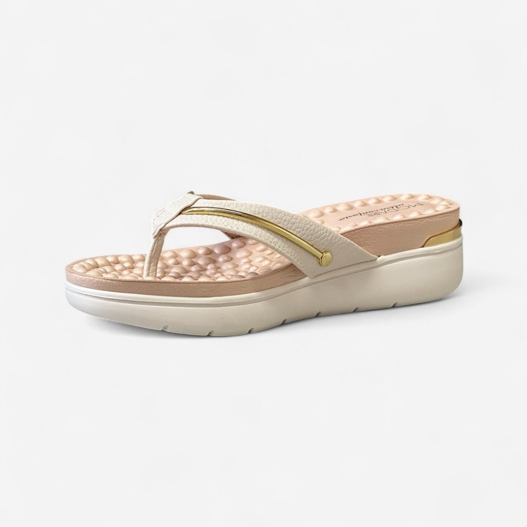 Tamanco Anabela Modare Linha Conforto Off White Branco Off 4