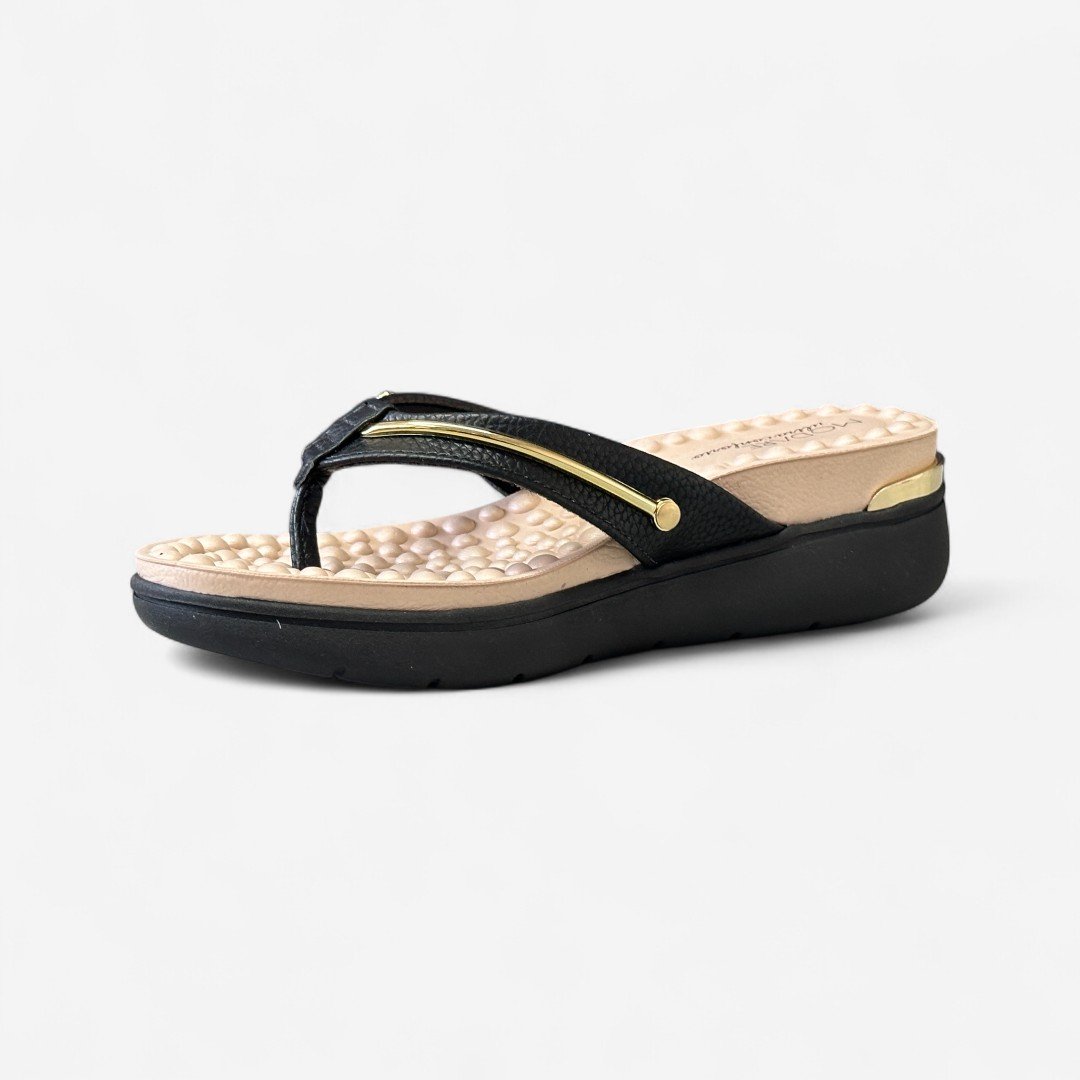 Tamanco Anabela Modare Linha Conforto Preto Preto 4