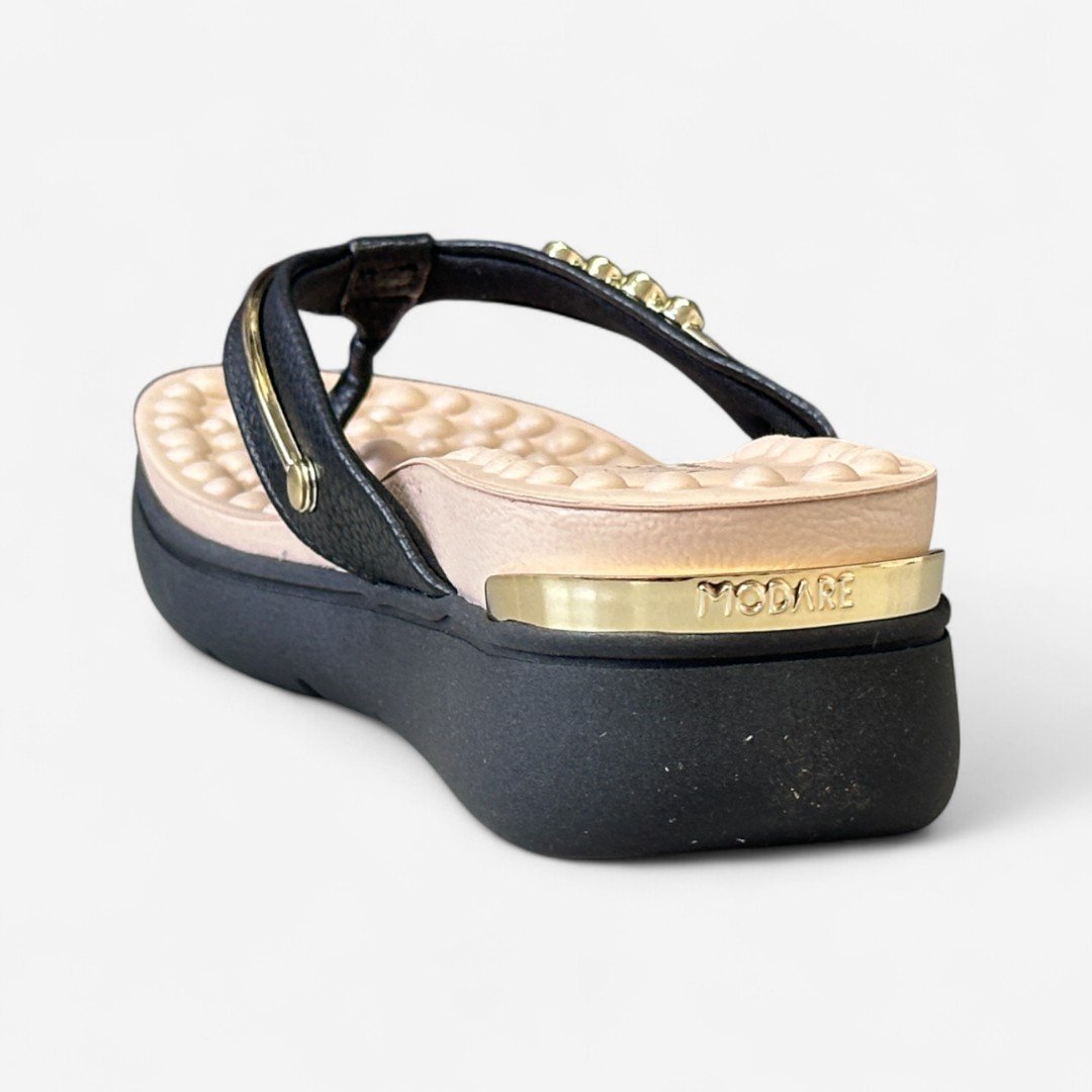 Tamanco Anabela Modare Linha Conforto Preto Preto 5