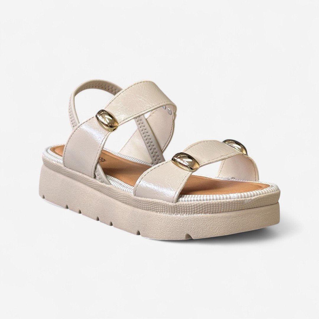 Sandália Flatform Mississipi Marfim Marfim 2