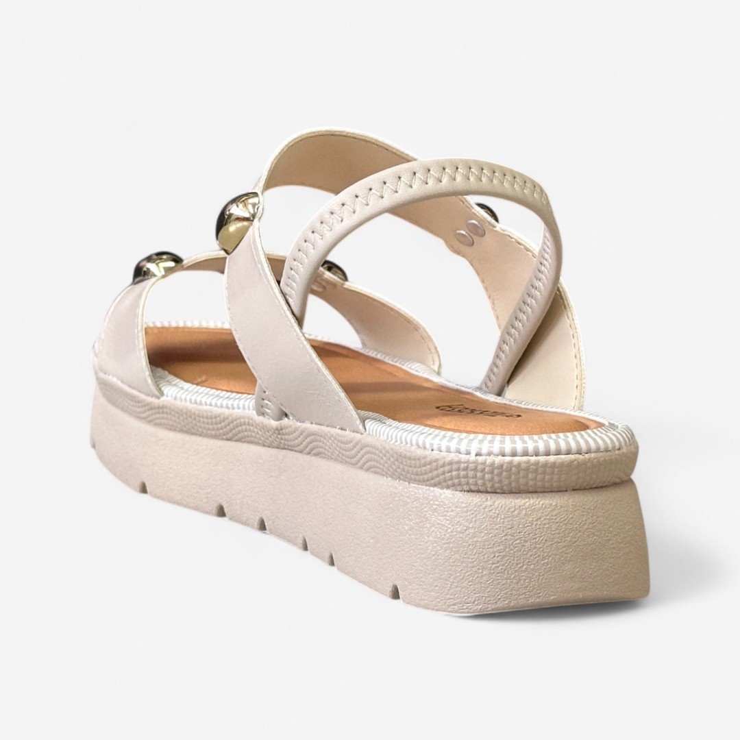 Sandália Flatform Mississipi Marfim Marfim 5