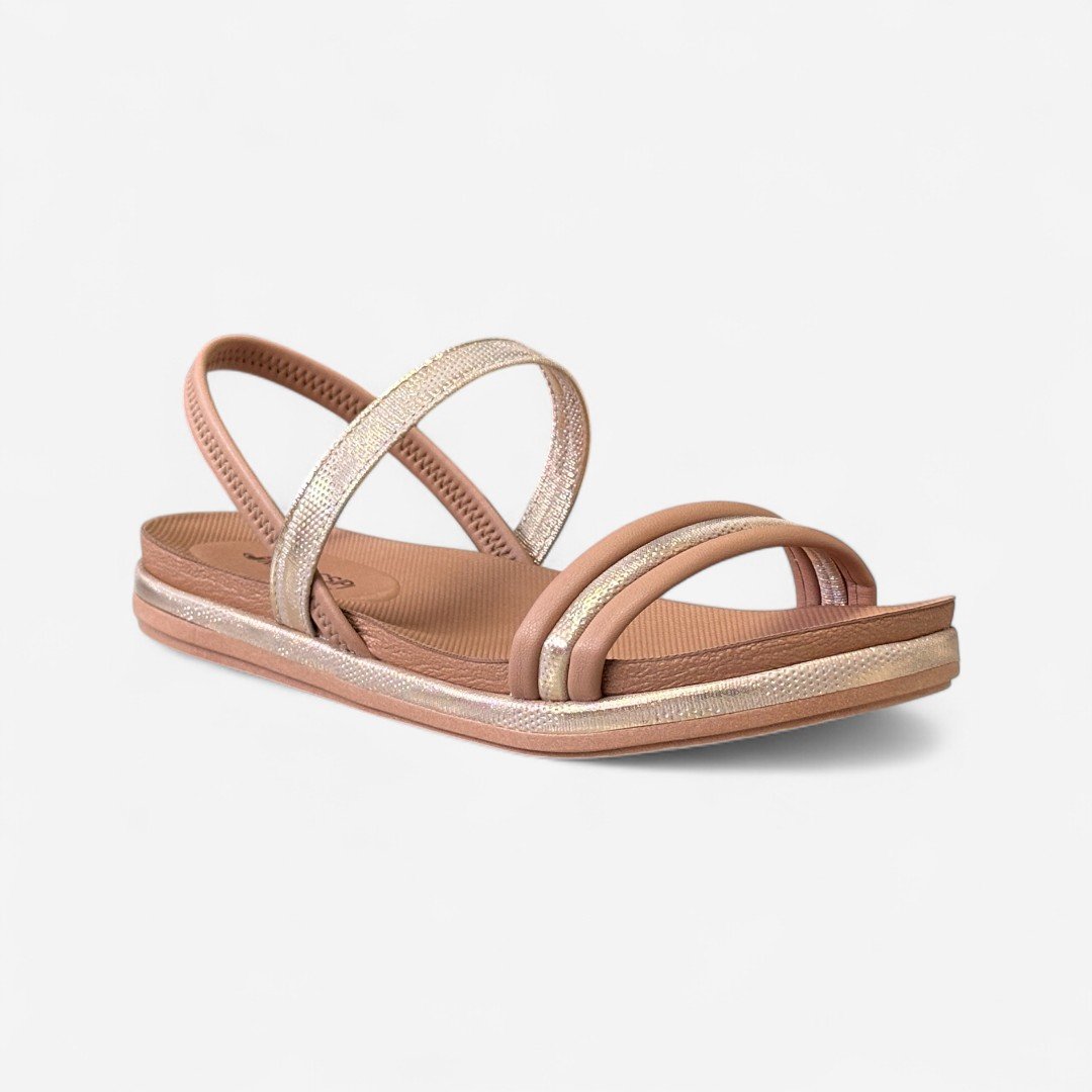 Sandália Flatform Mississipi Nude Mocca/Rose 2