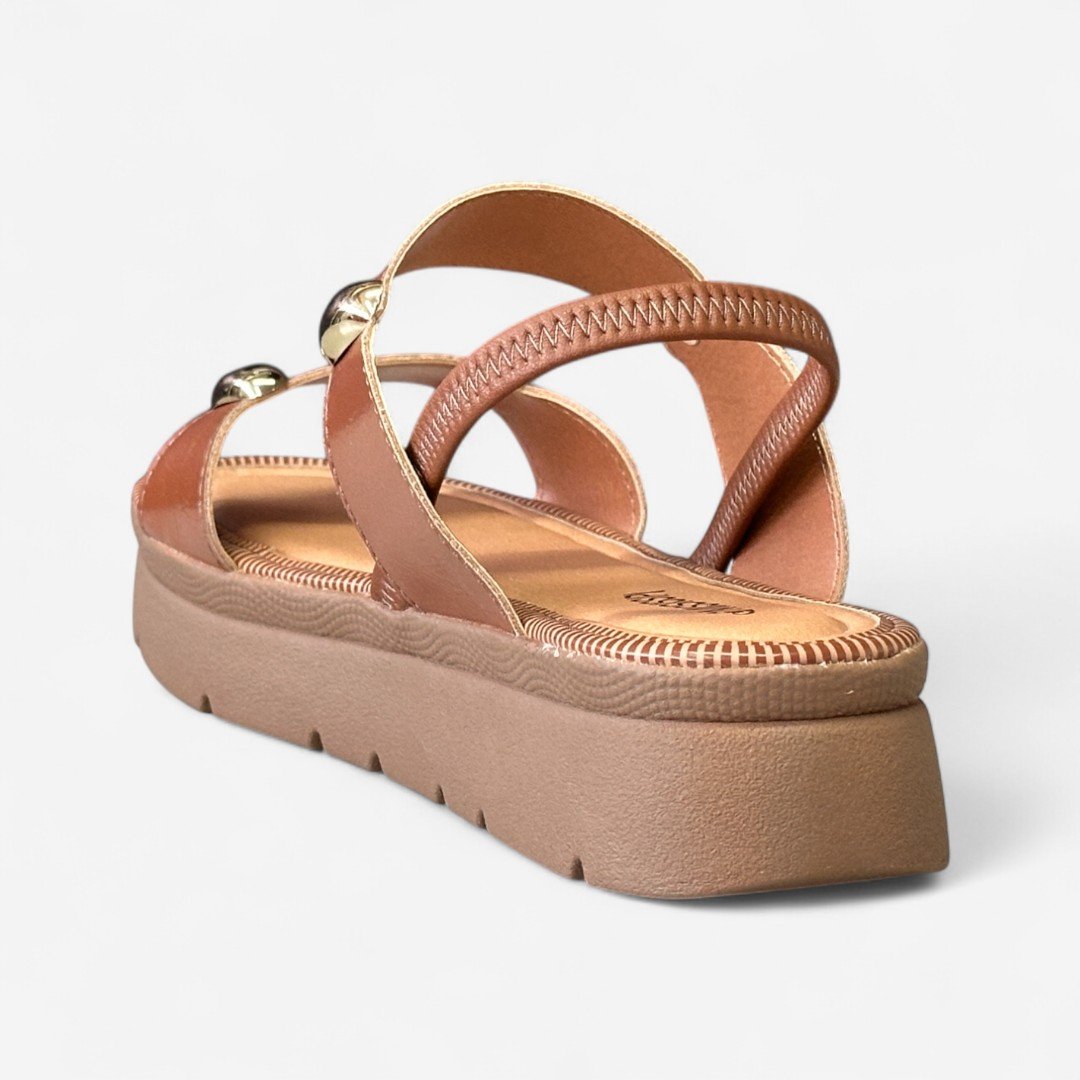 Sandália Flatform Mississipi Tabaco Tabaco 5