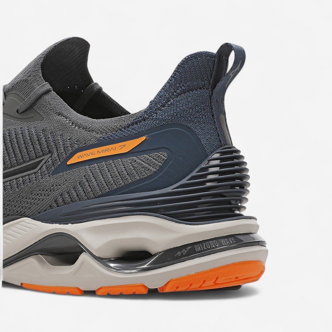 Tênis de Corrida Masculino Mizuno Wave Mirai 7 Chumbo Chumbo/Petróleo 8