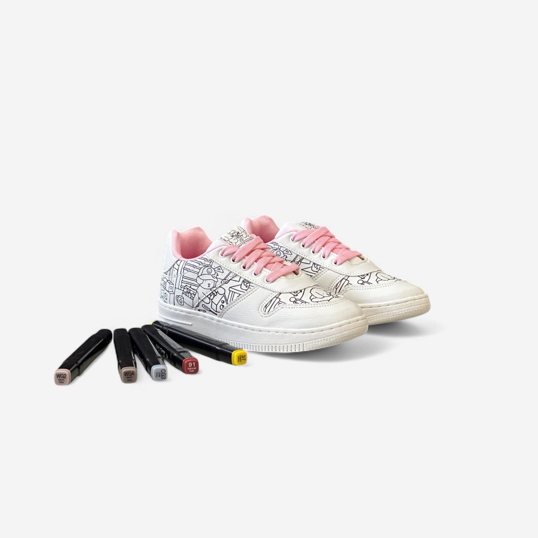 Tênis Bobbie Goods Infantil Branco/Rosa Branco/Rosa Bebê 2