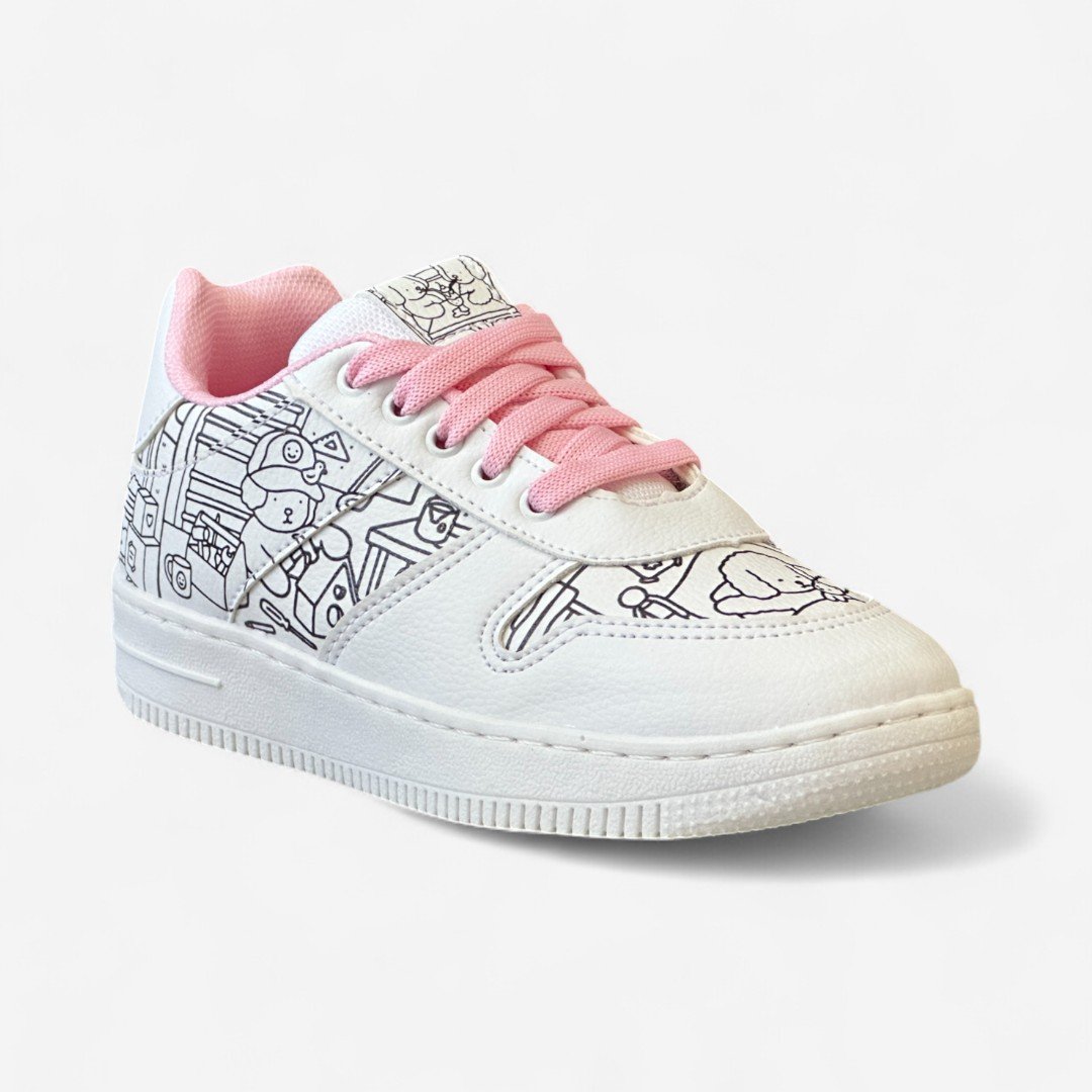 Tênis Bobbie Goods Infantil Branco/Rosa Branco/Rosa Bebê 3