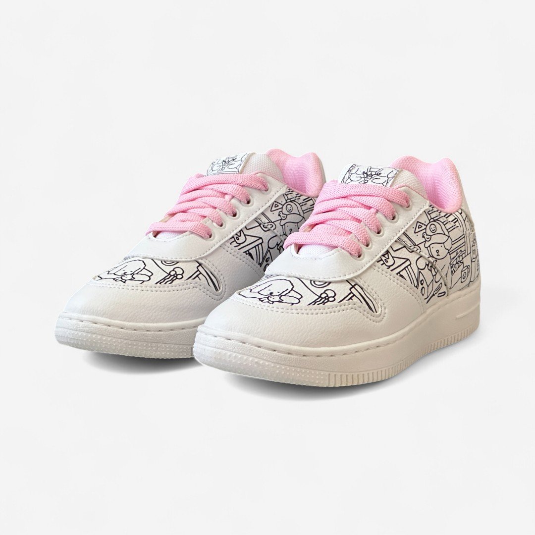 Tênis Bobbie Goods Infantil Branco/Rosa Branco/Rosa Bebê 4