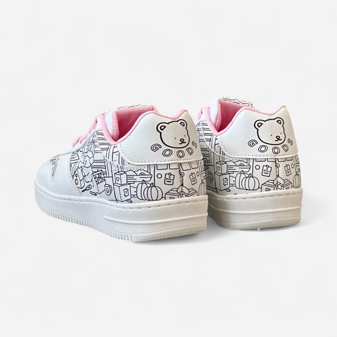 Tênis Bobbie Goods Infantil Branco/Rosa Branco/Rosa Bebê 5