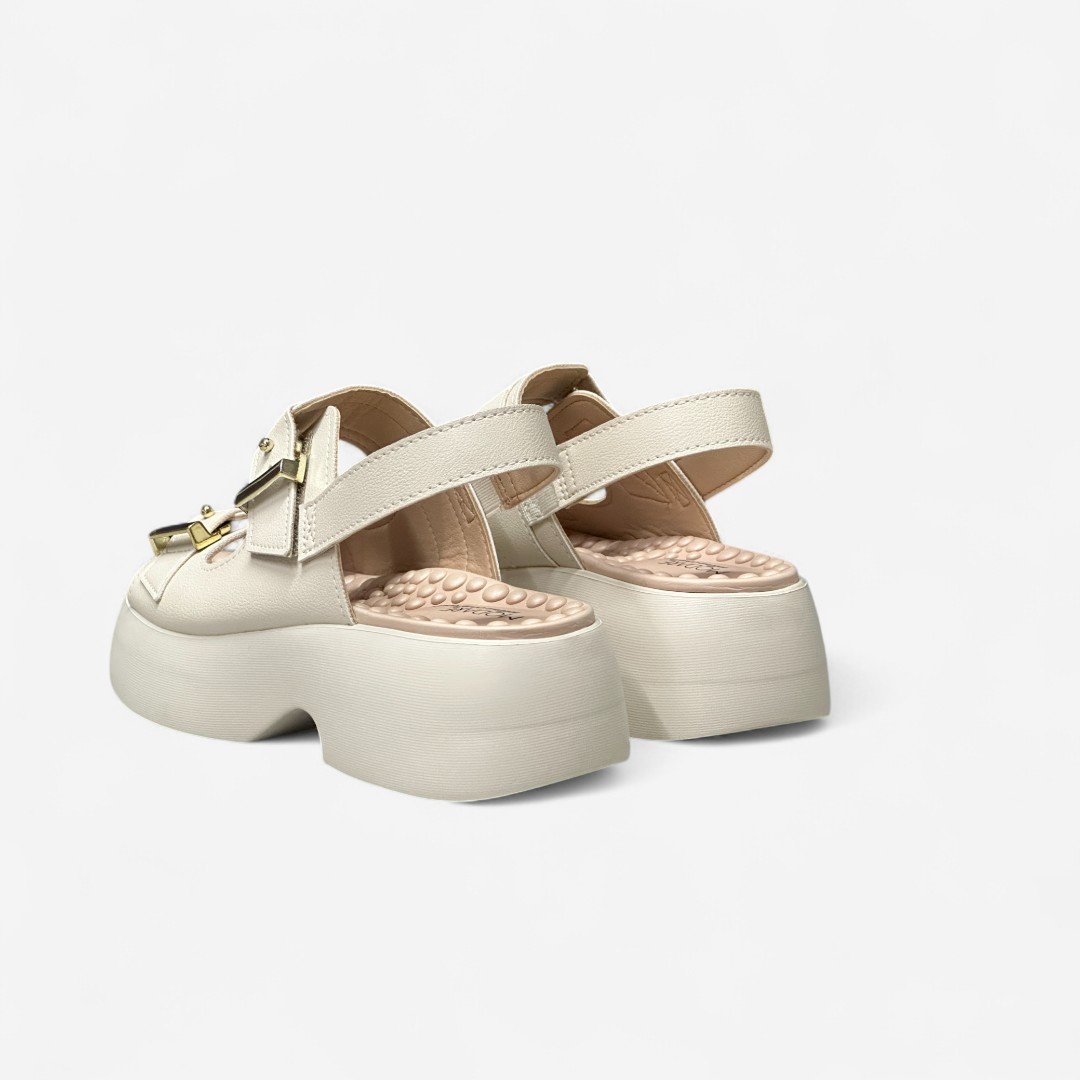 Sandália Plataforma Papete Modare Conforto Off White Branco Off 4