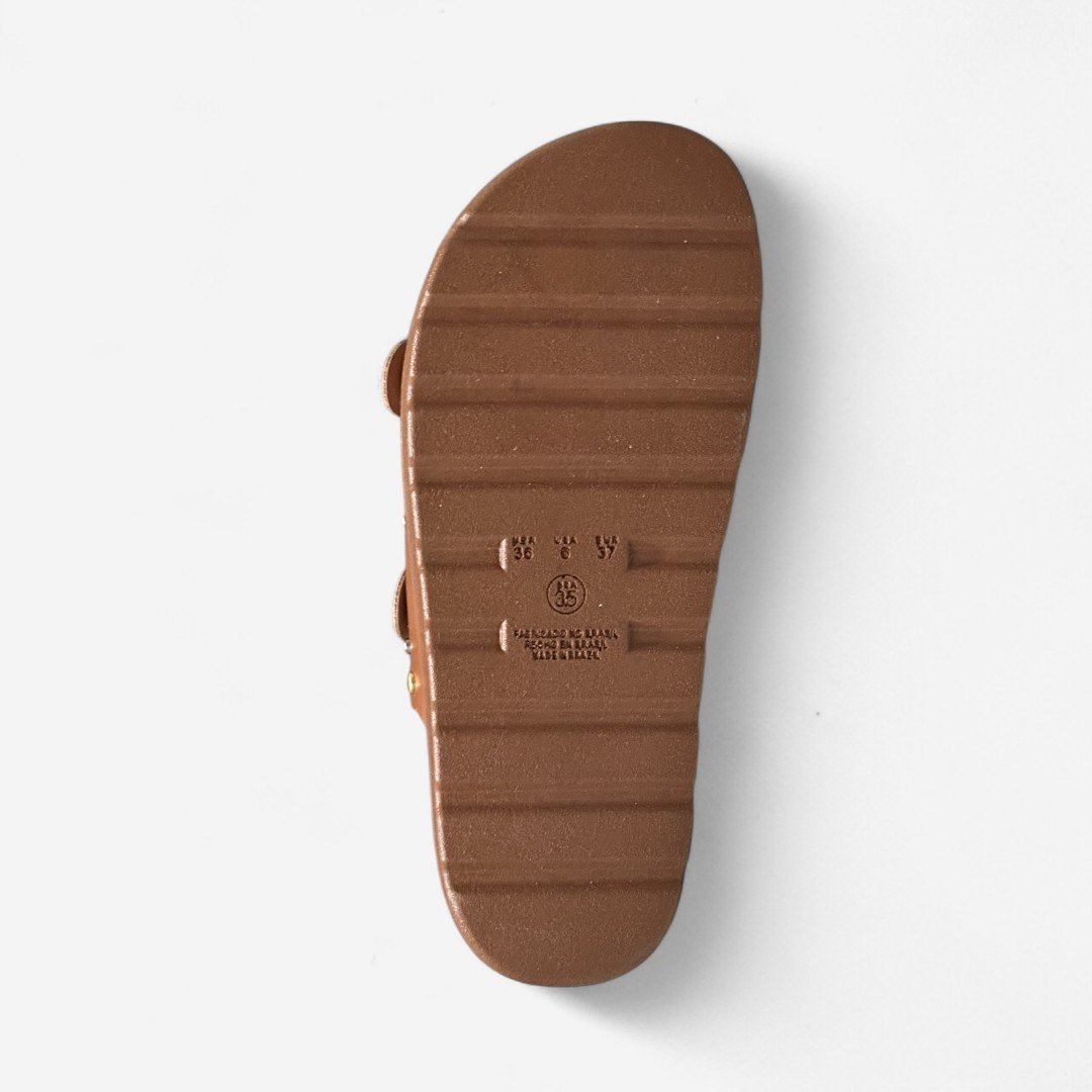 Chinelo Papete Improviso Fivelas Marrom Marrom 5