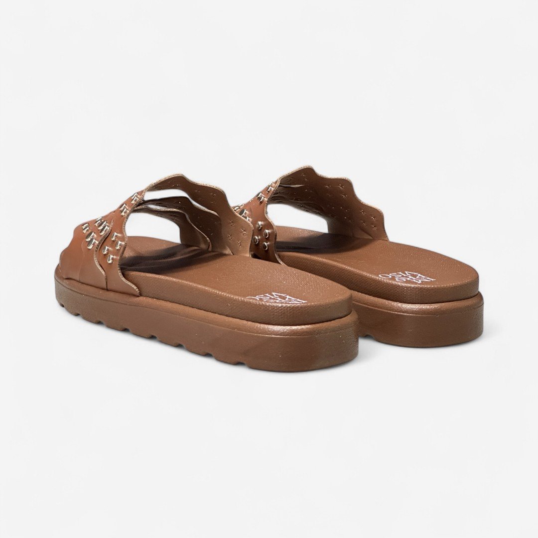 Chinelo Papete Improviso Marrom Marrom 4