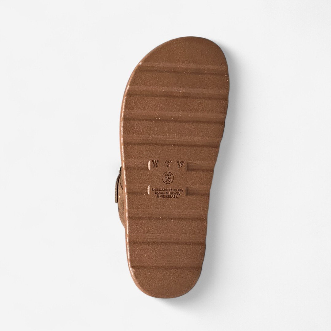 Chinelo Papete Improviso De Dedo Camurça Marrom Marrom 5
