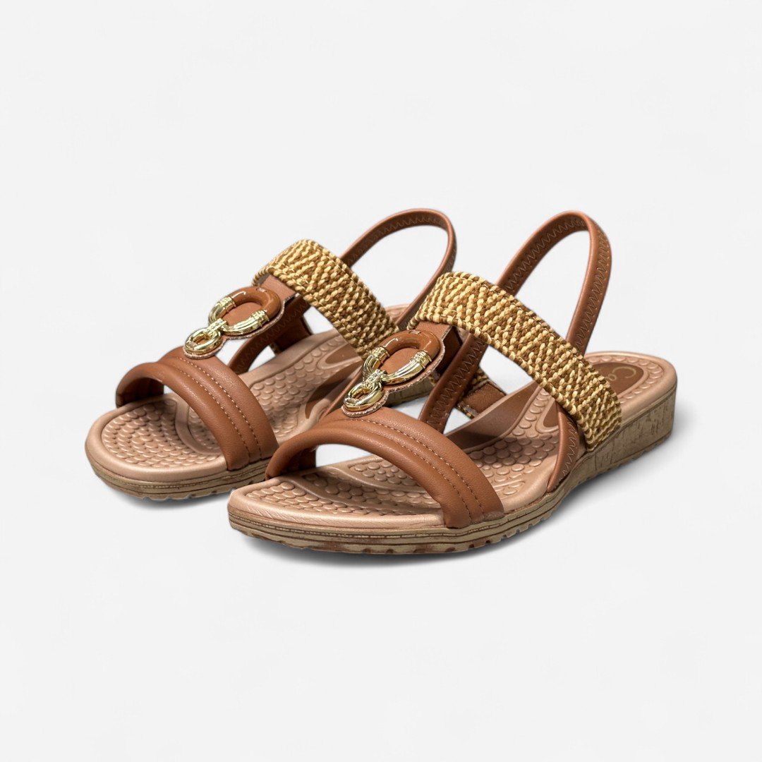 Sandália Rasteira Campesí Conforto Marrom Mascavo 4