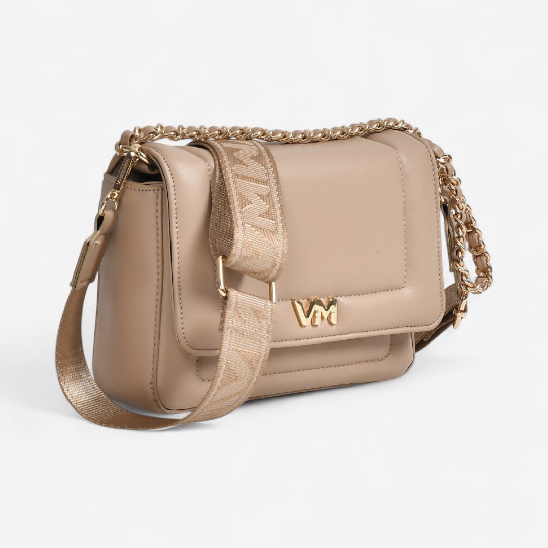 Bolsa Via Marte Shoulder Bag Médio Creme Creme 2