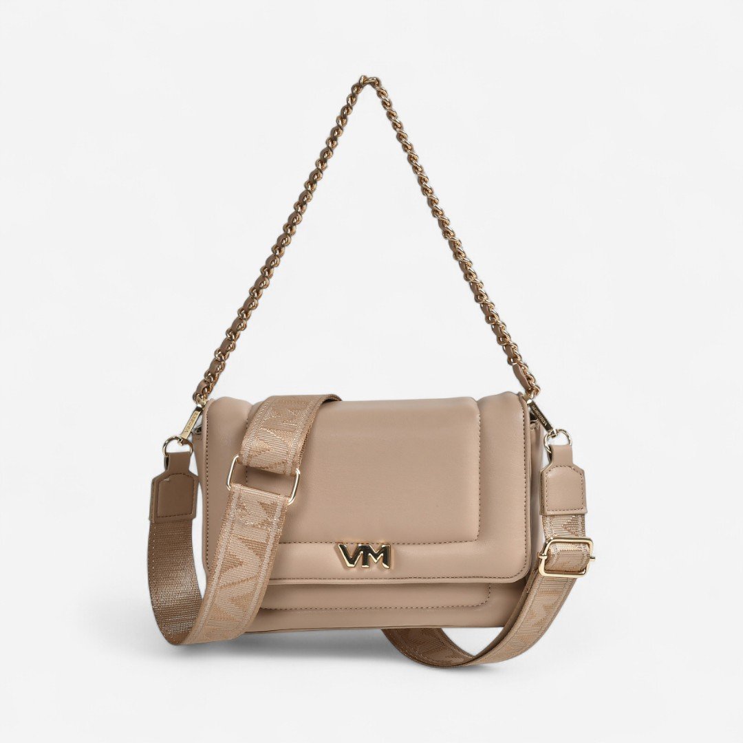 Bolsa Via Marte Shoulder Bag Médio Creme Creme 4