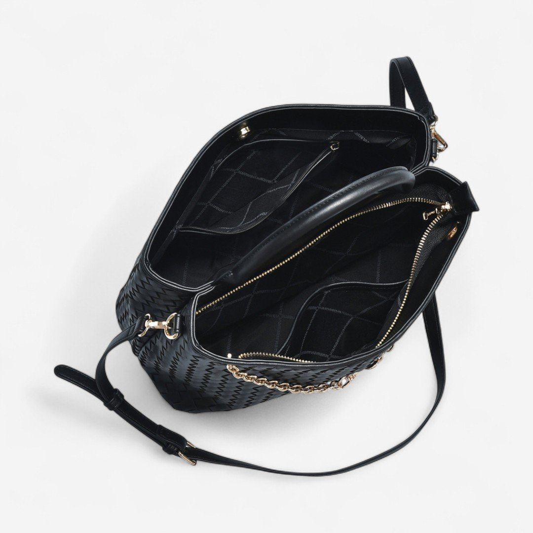 Bolsa Via Marte Feminina Preta Preto 3