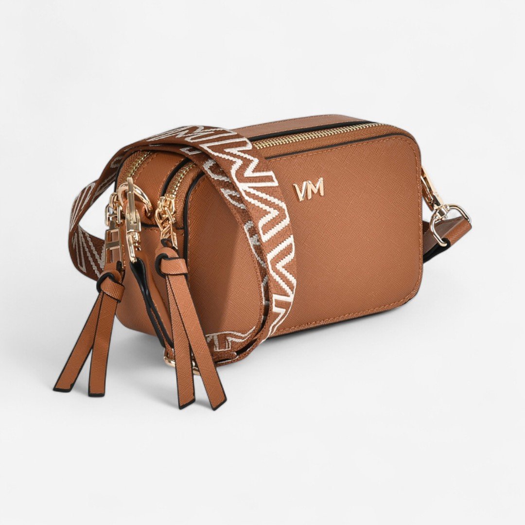 Bolsa Via Marte Transversal Feminina Caramelo Camel 5