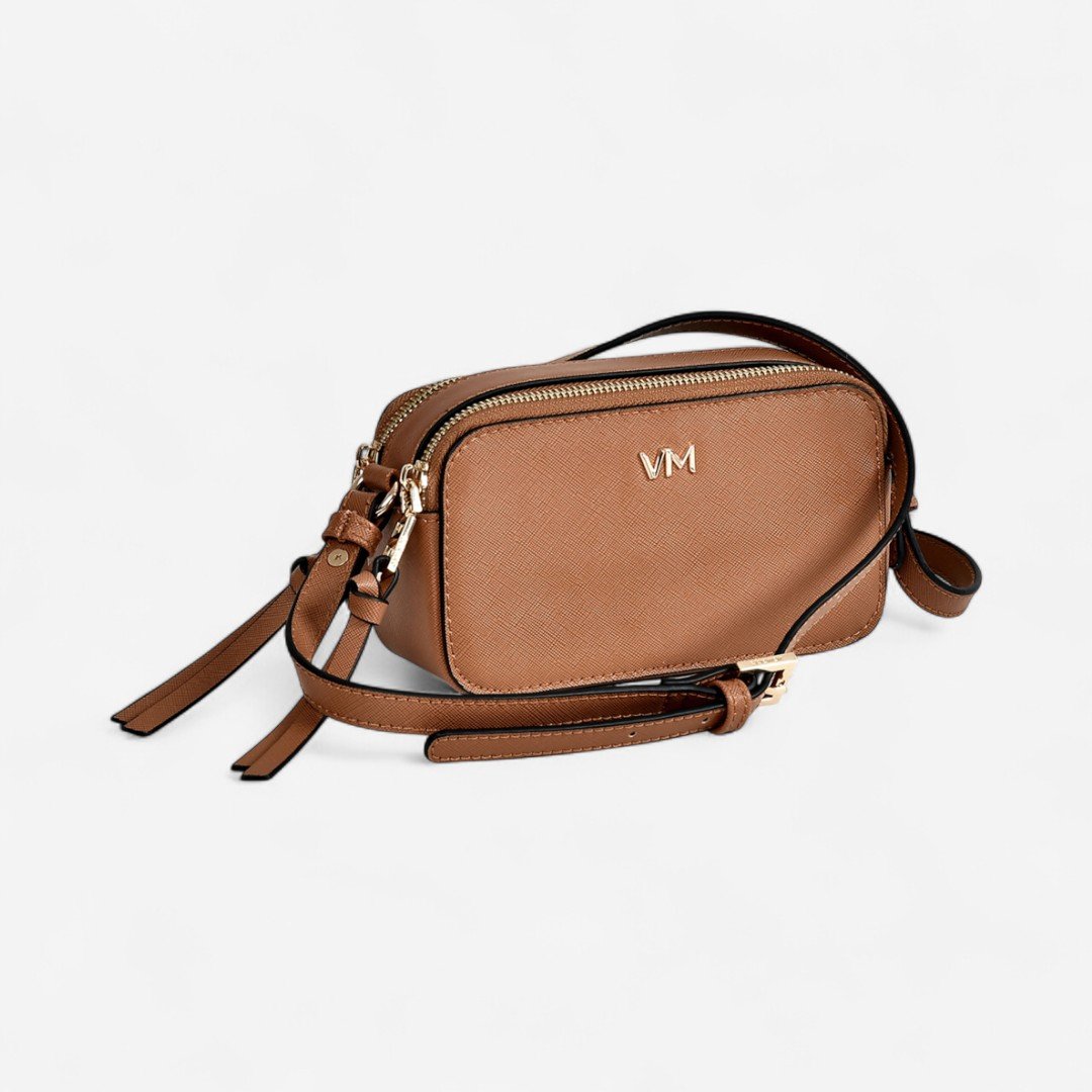 Bolsa Via Marte Transversal Feminina Caramelo Camel 6