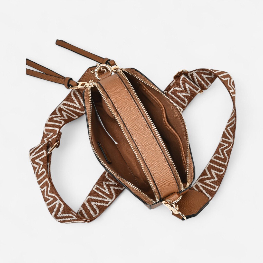 Bolsa Via Marte Transversal Feminina Caramelo Camel 7