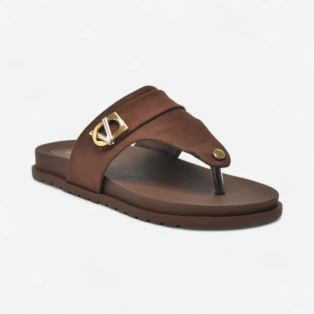 Tamanco Papete Via Marte De Dedo Marrom Dark Brown 2