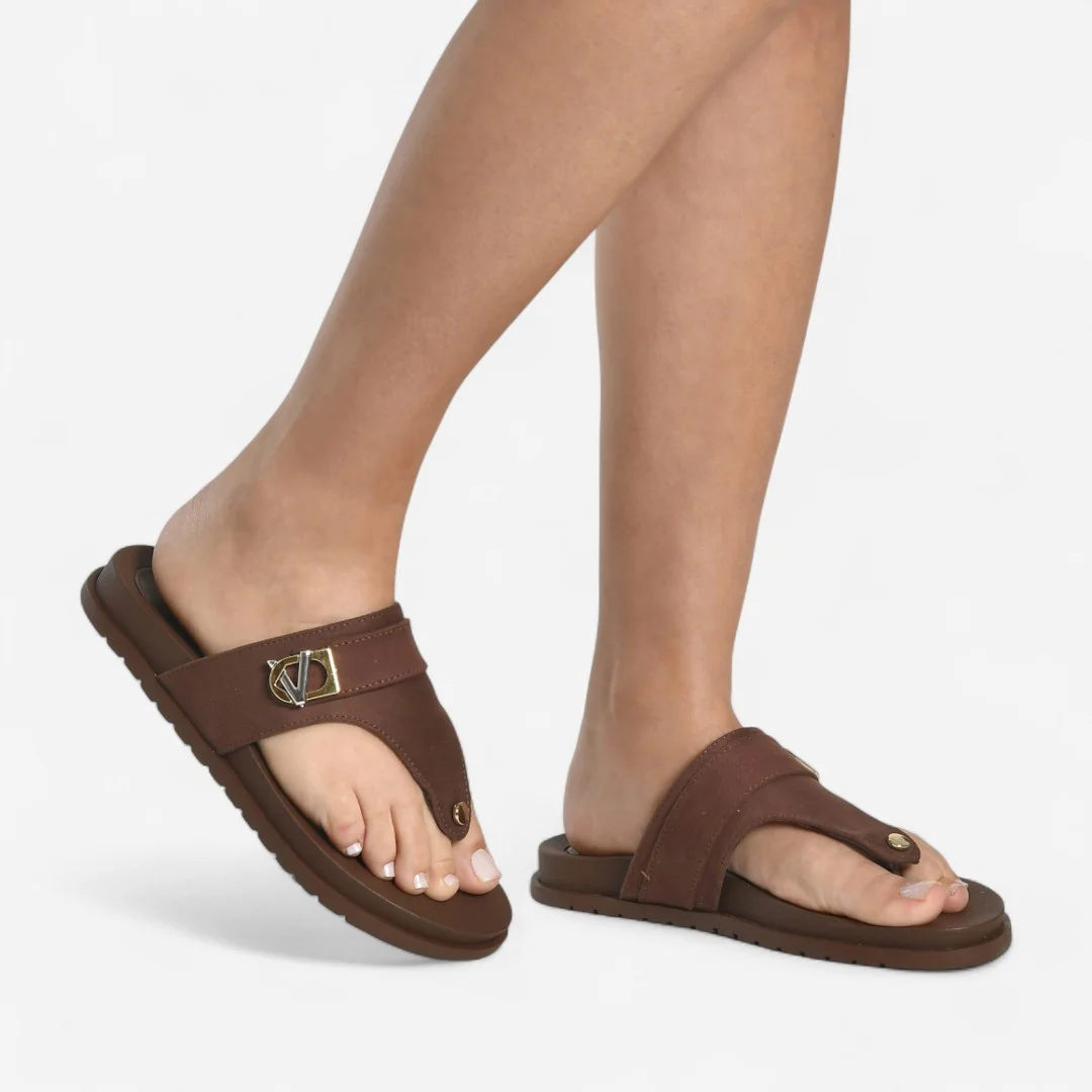 Tamanco Papete Via Marte De Dedo Marrom Dark Brown 4