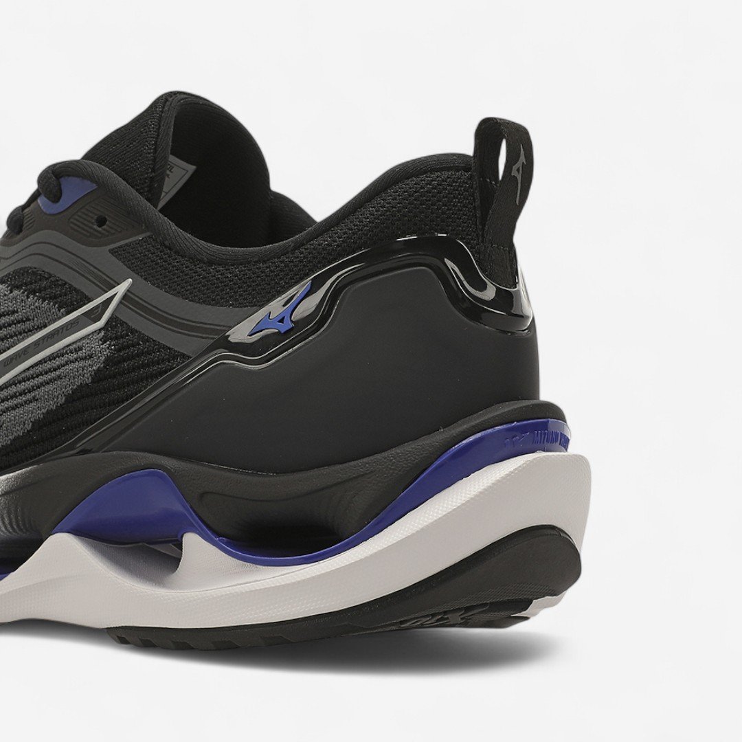 Tênis De Corrida Masculino Mizuno Wave Stratos 3 Chumbo Chumbo/Azul 8