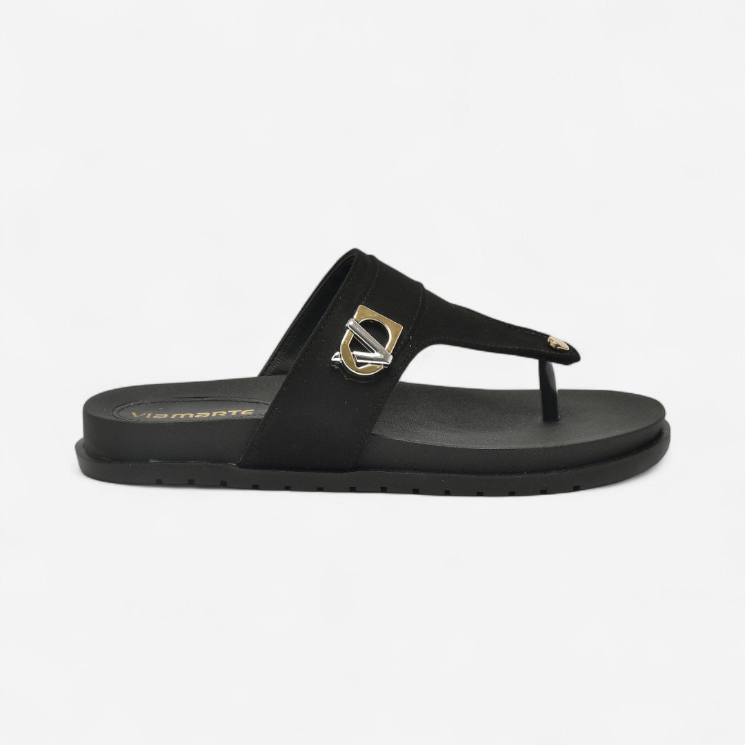 Tamanco Papete Via Marte De Dedo Preto