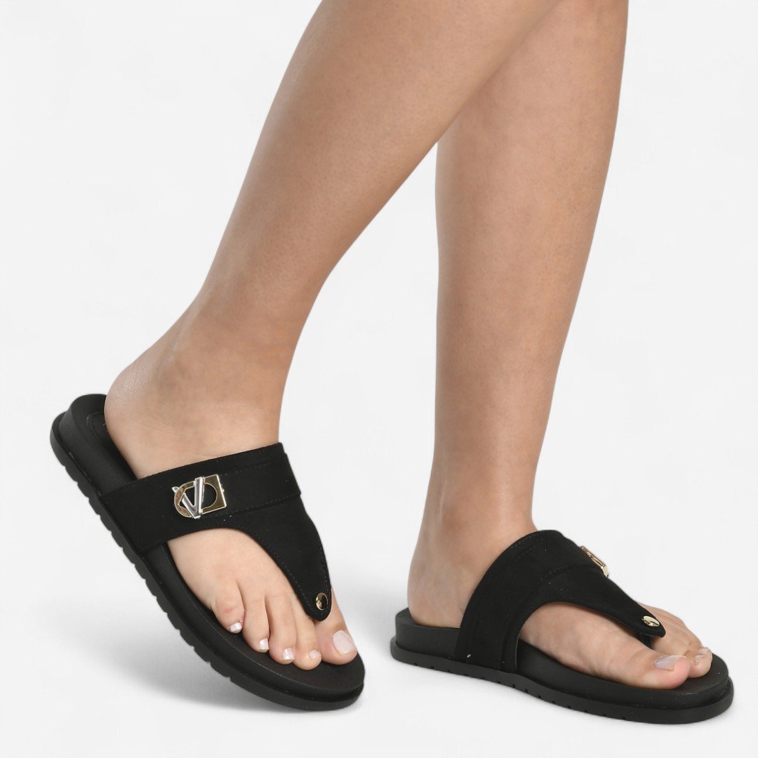 Tamanco Papete Via Marte De Dedo Preto Preto 4