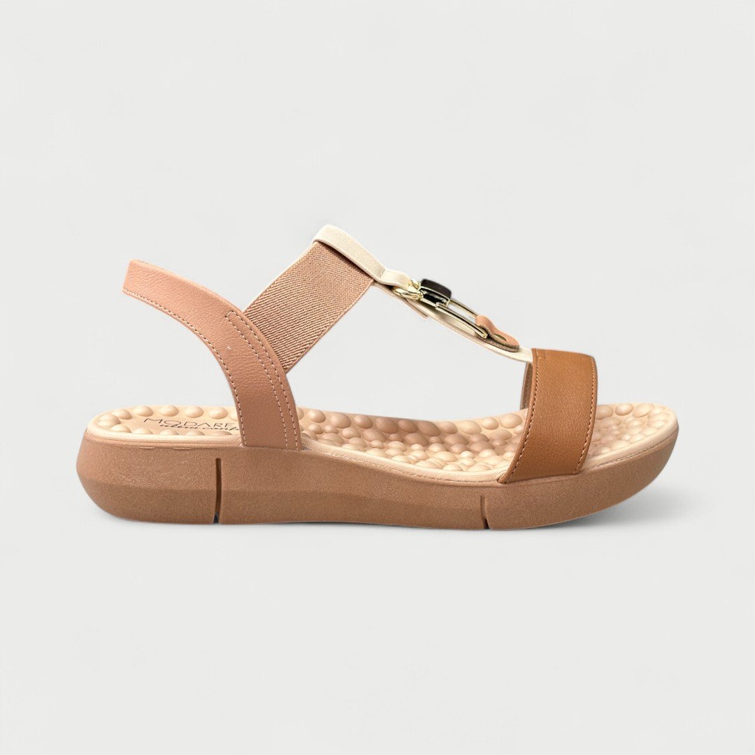 Sandália Rasteira Modare Linha Conforto Nude