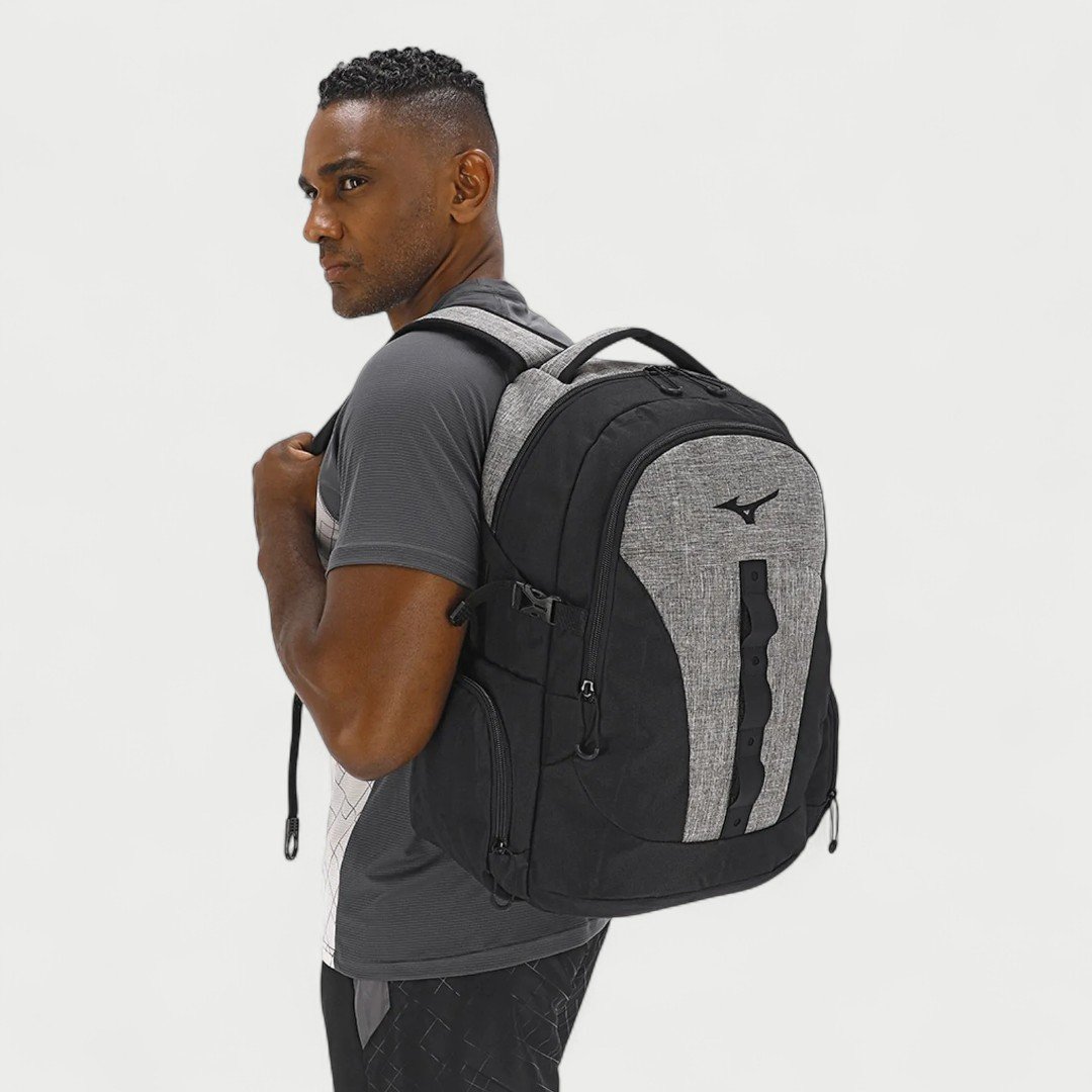 Mochila Unissex Mizuno Kobe New Cinza Mescla Cinza Mescla/Preto 2